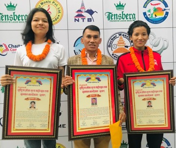 पारा तेक्वान्दो टोली सम्मानित